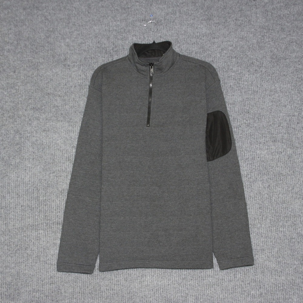 ORVIS Mens Gray 1/4 Zip Fleece Pullover Sweatshirt Size L Golf Warm Cozy